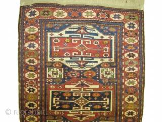 
Karatchoph Caucasian knotted circa in 1900, antique, collector's item, 235 x 127 (cm) 7' 8" x 4' 2"  carpet ID: H-299
The knots, the warp and the weft threads are hand spun  ...