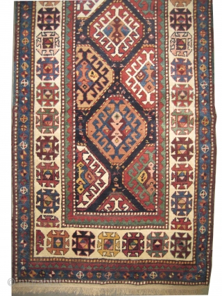  	

Gendja Caucasian knotted circa in 1900 antique, collector's item. 258 x 98 (cm) 8' 6" x 3' 3"  carpet ID: K-3769
High pile, in good condition, soft, both edges are already  ...