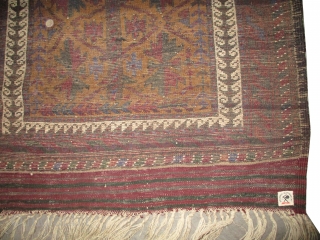 	

Belutch Persian, knotted circa 1920, antique, collector's item,  152 x 84 (cm) 5'  x 2' 9"  carpet ID: K-4612
The background is knotted with camel hair. The knots, the warp  ...