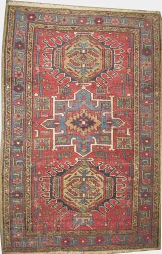 
	

A pair of Karadja Persian, knotted circa in 1920 antique, 133 x 87 (cm) 4' 4" x 2' 10" 
 carpet ID: K-5703

The second is K-5706A, 87 x 133 cm.
The black knots  ...