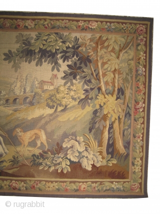 	

French tapestry circa 1890 antique, collector's item, Size: 180 x 120 (cm) 5' 11" x 3' 11"  carpet ID: MZ-1 
Hand woven with hand spun wool on a loom, perfect condition,  ...