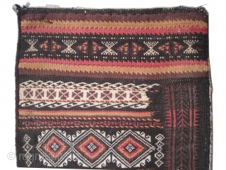 Fragment-Belutch  knotted circa 1924 semi antique. 44 x 94 cm  carpet ID: UOE-12
The warp and the weft threads are hand spun wool mixed with goat hair, the back covered kilim  ...