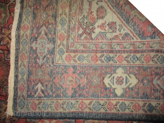 
Mahal Persian antique,  310 x 202 (cm) 10' 2" x 6' 7"  carpet ID: P-5312
The knots are hand spun wool, the black knots are oxidized, the background color is terracotta,  ...