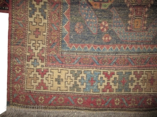 

Chikli Kazak Caucasian, antique, collectors item, 100 x 400cm,  carpet ID: BRDU-28
The knots, the warp and the weft threads are lamb wool. The black knots are oxidized, the selvages are woven  ...