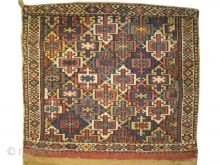 	

Shahsevan Saddle bag reverse technique of soumak, circa 1905 antique. Collector's item, Size: 116 x 63 (cm) 3' 10" x 2' 1"  carpet ID: SA-1034
Woven with 100% hand spun wool, perfect  ...