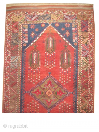 	

Anatolian Dazgir antique and signed. 298 x 159 (cm) 9' 9" x 5' 3" Carpet ID: K-3621
The knots are hand spun wool, high pile, in good condition except one corner is damaged,  ...