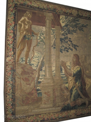 French tapestry, antique, 352 x 298 cm, ID. A-833
Historical subject, in good condition.                    