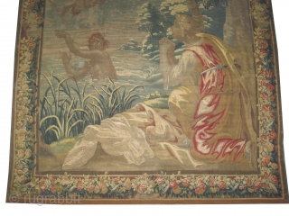 French tapestry antique, 221 x 304 cm, ID: A-834
Historical subject, in good condition.                    