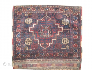 Afshar khurjin Persian circa 1915 antique. Collector's item, Size: 142 x 69 (cm) 4' 8" x 2' 3"  carpet ID: K-1597
High pile, perfect condition, the back side covered kelim is original,  ...