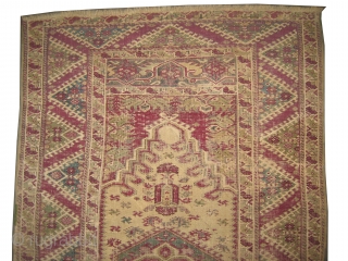 
Ghiordez-Keiz Turkish circa 1820 antique. Collector's item, Size: 180 x 112 (cm) 5' 11" x 3' 8"  carpet ID: K-5796
The warp and the weft threads are 100% wool, the knots are  ...