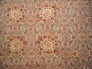 Hajikhalili Tabriz Persian circa 1920 semi antique.  Size: 452 x 340 (cm) 14' 10" x 11' 2"  carpet ID: P-5958
The background color is ivory with Herati design, the surrounded large  ...