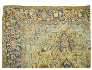 	

Serapi-Heriz Persian knotted circa in 1880 antique, collector's item, 356 x 265 (cm) 11' 8" x 8' 8"  carpet ID: P-1774
High pile, in good condition, the knots are hand spun lamb  ...