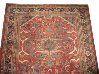 


Mahal Persian, knotted circa in 1920 antique, 322 x 221 (cm) 10' 7" x 7' 3"  carpet ID: P-5999
The knots are hand spun lamb wool, the black knots are oxidized, the  ...