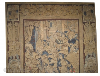 Flanders tapestry, old, 220 x 280 cm, ID: A-967
A fragment of hand woven Flanders tapestry.


                  