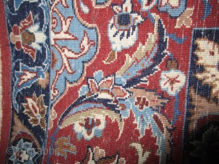 Signed "Isphahan Sarafain Persian", 1'100'000 knots in square meter, 106 x 165 cm, ID: MWS-6
The warp and the weft threads are 100% silk, ivory background, vase design, both edges are finished with  ...