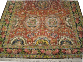 Paradoumbe Baktiar Persian circa 1920 semi antique. Size: 465 x 322 (cm) 15' 3" x 10' 7"  carpet ID: P-3610
The two edges are finished with 2cm kilim and part is knotted,  ...