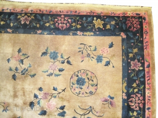 Chinese carpet circa 1920 Semi antique, Size: 414 x 303 (cm) 13' 7" x 9' 11"  carpet ID: P-3988
Good condition, high pile, the knots are hand spun wool, all over design,  ...