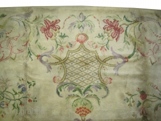 
Cogolin savonnerie French circa 1935 Semi-antique. Size: 535 x 345 (cm) 17' 6" x 11' 4" 
 carpet ID: P-5615
The knots are hand spun wool, high pile, perfect condition, all over floral  ...