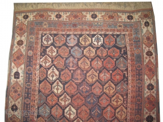  	

Afshar Persian knotted circa in 1880 antique, 254 x 165 (cm) 8' 4" x 5' 5"  carpet ID: K-1232
The black color is oxidized, the warp and the weft threads are  ...