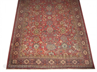 
Mahal Persian knotted circa in 1922 antique, 337 x 237 (cm) 11' 1" x 7' 9"  carpet ID: P-1730
The black knots are oxidized, the knots are hand spun lamb wool, the  ...