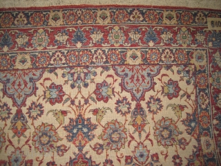 
Isphahan Sarafian family, circa 1 million knots in sqm, knotted circa 1935 semi antique, 155 x 100 cm, ID: K-5546
The knots are hand spun lamb wool, the background color is ivory, the  ...