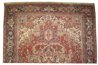  	

Serapi Heriz Persian circa 1910 antique. Collector's item, Size: 312 x 224 (cm) 10' 3" x 7' 4"  carpet ID: P-1902 
High pile, in perfect condition, the black color is  ...