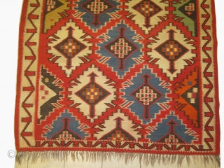 Shirvan Caucasian kilim, woven circa in 1918 antique, 164 x 313 cm, carpet ID: DD-15
In perfect condition, in its original shape, finely woven.          