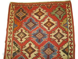 Shirvan Caucasian kilim, woven circa in 1918 antique, 164 x 313 cm, carpet ID: DD-15
In perfect condition, in its original shape, finely woven.          