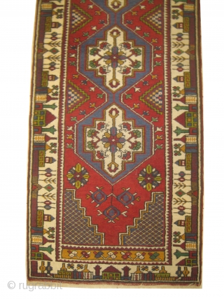 Yahyali Turkish, old, 77 x 356 cm, carpet ID: DD-31
In good condition, both edges are finished with 4cm kilim.              