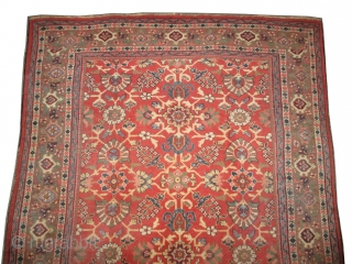 
Mahal Persian, knotted circa in 1908 antique, 317 x 223 (cm) 10' 5" x 7' 4" 
 carpet ID: P-4426
The black knots are oxidized, the knots are hand spun wool, allover design,  ...