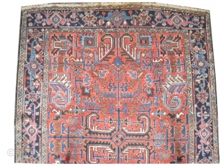 
Heriz Persian knotted circa in 1920 antique, 252 x 192 (cm) 8' 3" x 6' 4"  carpet ID: P-729
The black knots are oxidized, the knots are hand spun lamb wool, the  ...