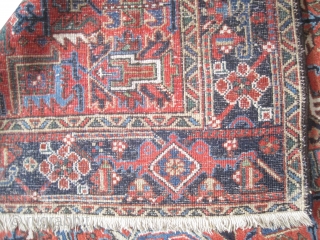 
Heriz Persian knotted circa in 1920 antique, 252 x 192 (cm) 8' 3" x 6' 4"  carpet ID: P-729
The black knots are oxidized, the knots are hand spun lamb wool, the  ...