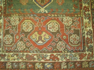 Kirshehir prayer Anatolian, antique, collectors item, 133 x 98 cm, ID: K-1314
The brown knots are oxidized, the warp and the weft threads are 100% wool, the knots are hand spun wool, from  ...