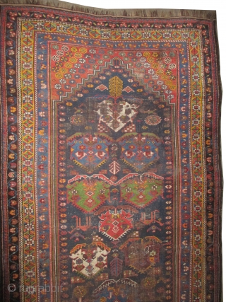 
	

Persian tribal. 282 x 162 (cm) 9' 3" x 5' 4" 
 carpet ID: K-3438
The black knots are oxidized. The knots, the warp and the weft threads are mixed with hand spun  ...