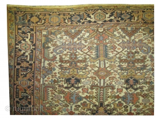
Bakshaish-Heriz Persin, knotted circa in 1910 antique, collector's item, 290 x 206 (cm) 9' 6" x 6' 9"  carpet ID: P-5541
The black knots are oxidized, the knots are hand spun lamb  ...