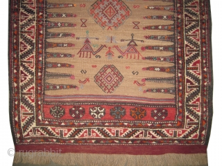 	

 Soufre Persian old. Size: 190 x 100 (cm) 6' 3" x 3' 3"  carpet ID: K-4182
Woven and knotted with hand spun wool, the background is flat woven with camel hair,  ...