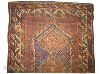
Afshar Persian, knotted circa 1900 antique, 172 x 122 cm, ID: K-3521
The black knots are oxidized, the knots are hand spun wool, the warp and the weft threads are 100% wool, the  ...