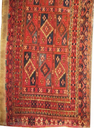 Tekke Turkmen, knotted circa in 1900 antique, 27 x 76 cm,  carpet ID: BDI-23                  