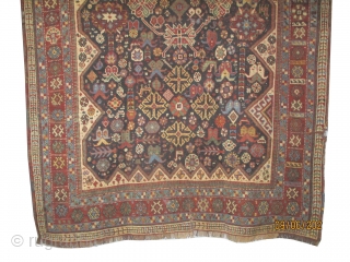  Qashqai Persian knotted circa in 1905 antique, collector's item, 204 x 134 (cm) 6' 8" x 4' 5"  carpet ID: K-5578
The black knots are oxidized. The knots, the warp and  ...