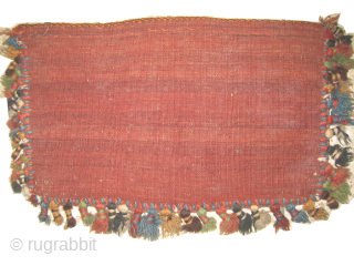  
Qashqai Persian knotted circa 1910 antique, collectors item, 30 x 51 cm, ID: HB-1
Vegetable dyes, the black knots are oxidized. The knots, the warp and the weft threads are hand spun  ...