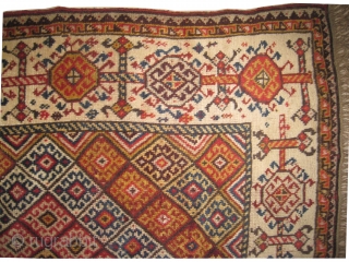  	

Qashqai Persian, knotted circa in 1870 antique, collector's item,  172 x 130 (cm) 5' 8" x 4' 3"  carpet ID: K-4719
The knots, the warp and the weft threads are  ...