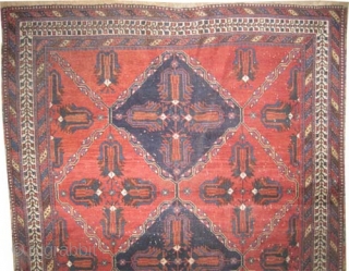 
 Afshar Persian, knotted circa in 1915, antique, collector's item, 165 x 127 (cm) 5' 5" x 4' 2"  carpet ID: K-5690
The black color is oxidized, the knots are hand spun  ...