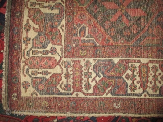 

Baktiar Persian, knotted circa in 1920 antique, 300 x 220 (cm) 9' 10" x 7' 3" 
 Carpet ID: P-4987
The knots are hand spun wool, the black knots are oxidized, the background  ...
