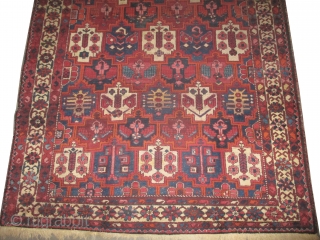 

Baktiar Persian knotted circa in 1935 semi antique, 310 x 222 (cm) 10' 2" x 7' 3" 
 carpet ID: P-5200
The knots are hand spun wool, the black knots are oxidized, the  ...