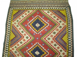  	




Qashqai Kelim Persian, semi antique in good condition, geometric design and in its original shape. Size: 263 x 162 (cm) 8' 7" x 5' 4" CarpetID: A-336     