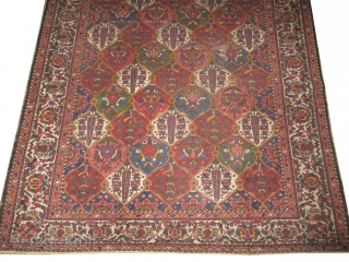 


 	

Baktiar Persian knotted circa in 1922 antique, 312 x 215 (cm) 10' 3" x 7' 1"  carpet ID: P-4902
Garden design.           