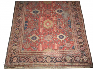 Ziegler-Mahal Persian knotted circa in 1895 antique. 308 x 228 (cm) 10' 1" x 7' 6" 
 carpet ID: P-4135
The black knots are oxidized, the knots are hand spun lamb wool, all  ...