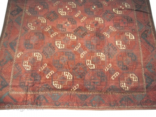 	

Tschaudor Turkmen, knotted circa in 1800, antique, museum standard, collectors item. 242 x 222 (cm) 7' 11" x 7' 3"  carpet ID: P-5665
 The warp and the weft threads are mixed  ...