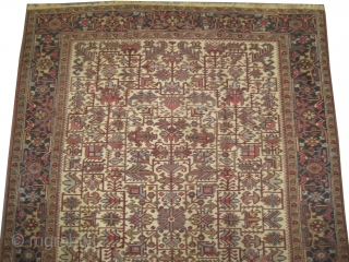 


Heriz Persian knotted circa in 1922  338 x 247 (cm) 11' 1" x 8' 1"  carpet ID: P-3457
The black knots are oxidized, the knots are hand spun wool, all over  ...