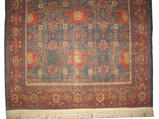 	

Senneh Persian, knotted circa in 1920 antique, 188 x 136 (cm) 6' 2" x 4' 6"  carpet ID: K-1135
The knots are hand spun wool, the black knots are oxidized, the background  ...